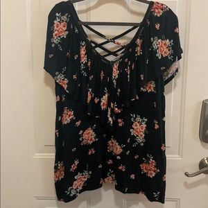 Ruffled t-shirt blouse